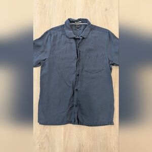 Ted Baker Shirt Bottom Up Blue Men Sz 4